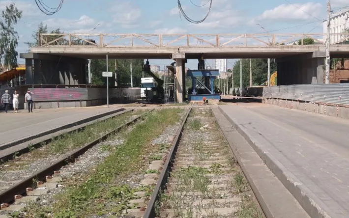 Ремонт пешеходной эстакады на К. Маркса продолжается в Ижевске