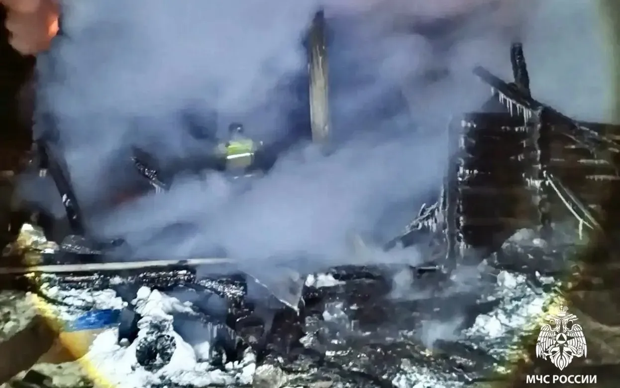 Многодетная семья осталась без дома из-за пожара в Удмуртии