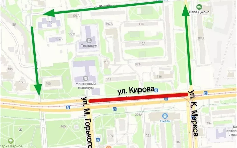 Участок ул. Кирова закроют на две ночи в Ижевске