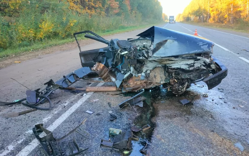 Два автомобиля столкнулись на дороге в Удмуртии