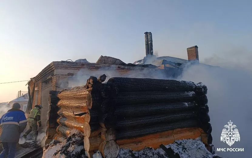 Дом и баня загорелись из-за оставленного включенным обогревателя в Удмуртии