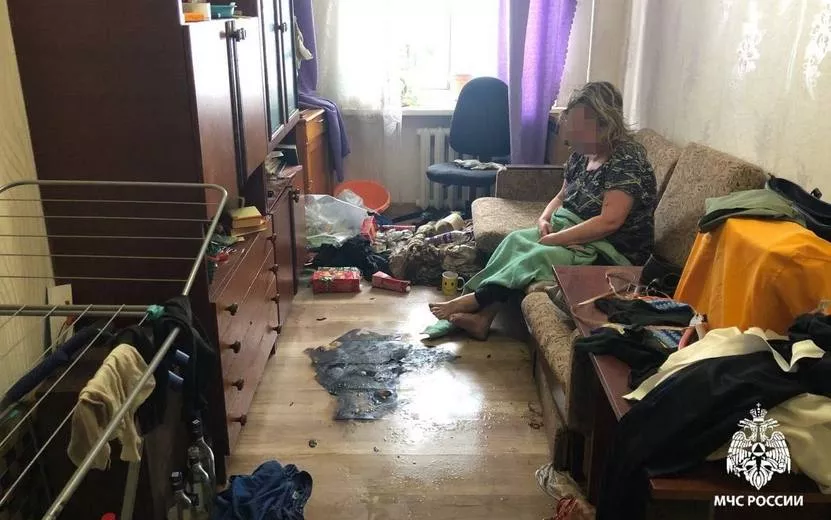 Пару сожителей спасли при пожаре на ул. Пушкинской в Ижевске
