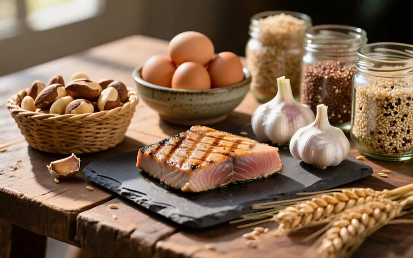 Продукты, содержащие селен. Фото: сгенерировано нейросетью