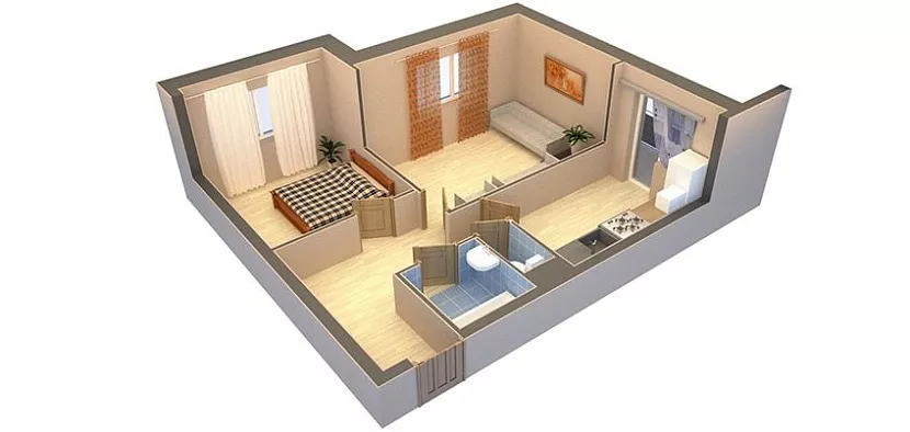 Перепланировка квартиры: разделение комнаты на две