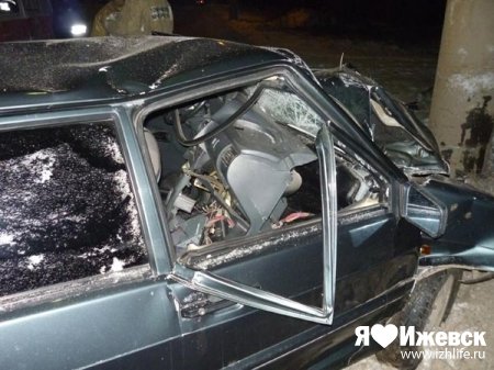 В Ижевске водитель с 20-летним стажем чуть не убился, въехав в столб