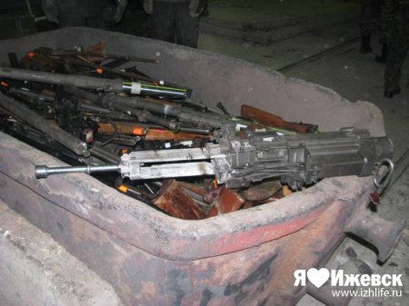 В Ижевске в печах «Ижстали» уничтожили 4 тысяч единиц оружия