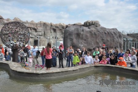 В ижевском зоопарке открыли фонтан любви и «посадили» дерево «Добрых сердец»
