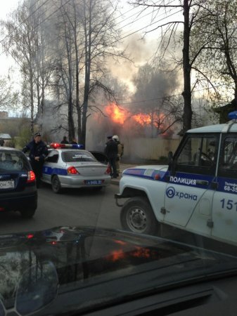 На Пушкинской в Ижевске сгорела «деревяшка»