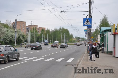 В Ижевске убрали пешеходный переход через кольцо 9 Января-Ворошилова