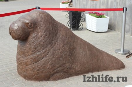 Фотофакт: в ижевском зоопарке поставили скульптуры моржей