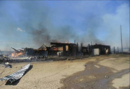 В Удмуртии крупный пожар уничтожил 5 частных хозяйств