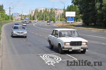 Фотофакт: разметку «фотовидеофиксация» рисуют на дорогах Ижевска