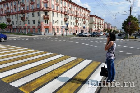 Новую разметку для пешеходов на одном из перекрестков Ижевска перерисуют