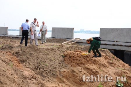 Работы на набережной в Ижевске приостановлены на неделю