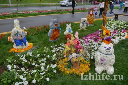 Цветочный фестиваль открылся на набережной Ижевска