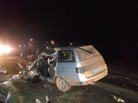В Удмуртии после столкновения автокрана и легковушки погибли 2 человека
