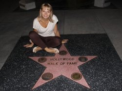 Креативное фото и я на Аллее звезд в Голливуде