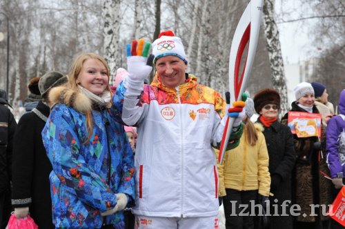 Ижевск встречает огонь зимних Олимпийских игр-2014