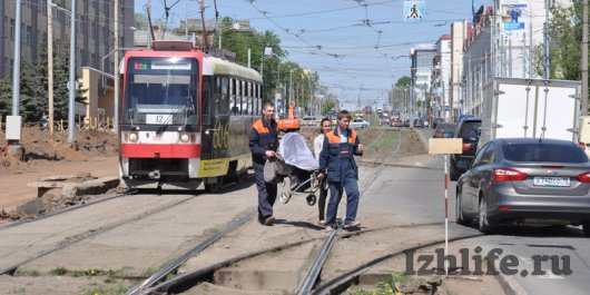 Трамвайная остановка «Драмтеатр» в Ижевске закрыта до 1 августа