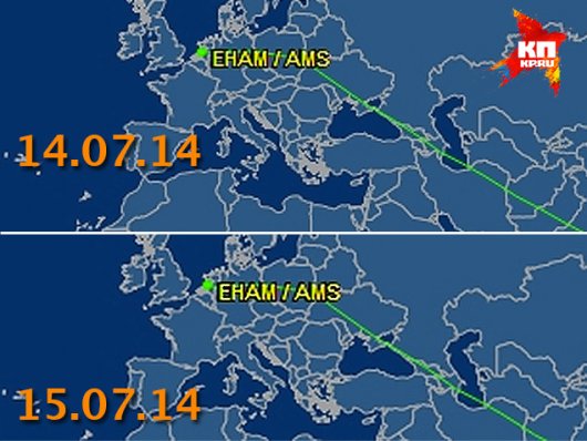 Из-за диспетчеров Украины упавший «Боинг» изменил маршрут и летел над районом боевых действий
