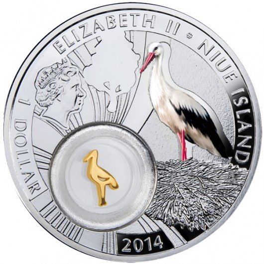 В офисах Татфондбанка появились в продаже серебряные монеты «Аист на удачу»