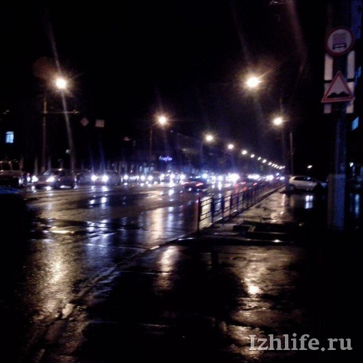 В центре Ижевска из-за перекрытых дорог вечером 4 сентября образовались пробки