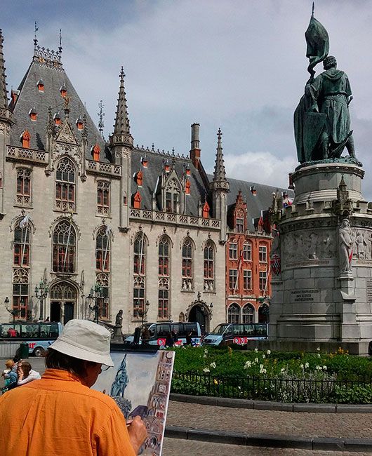 Старинный город Брюгге в Бельгии.
