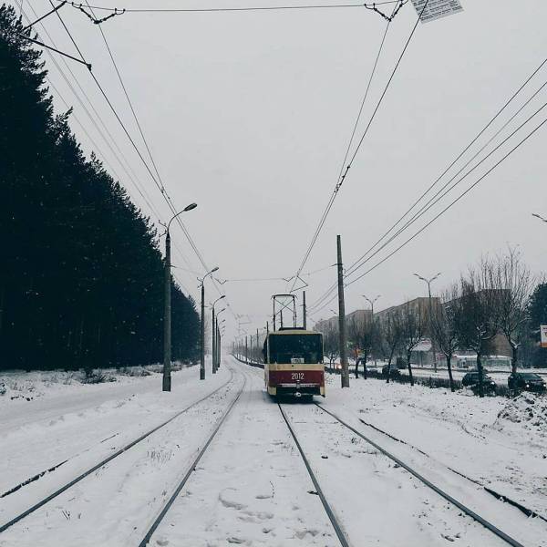Старые трамваи как нельзя лучше вписываются в зимний пейзаж