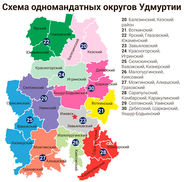 Карта удмуртии со всеми населенными пунктами