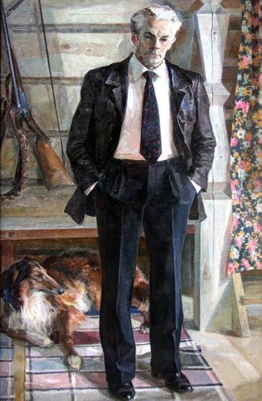Портрет Михаила Калашникова работы Алексея Холмогорова, 1982 год Фото: www.virtualrm.spb.ru