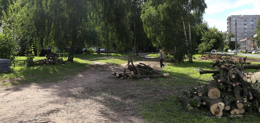 Есть вопрос: Из-за чего на ул. 50 лет ВЛКСМ в Ижевске вырубают деревья?